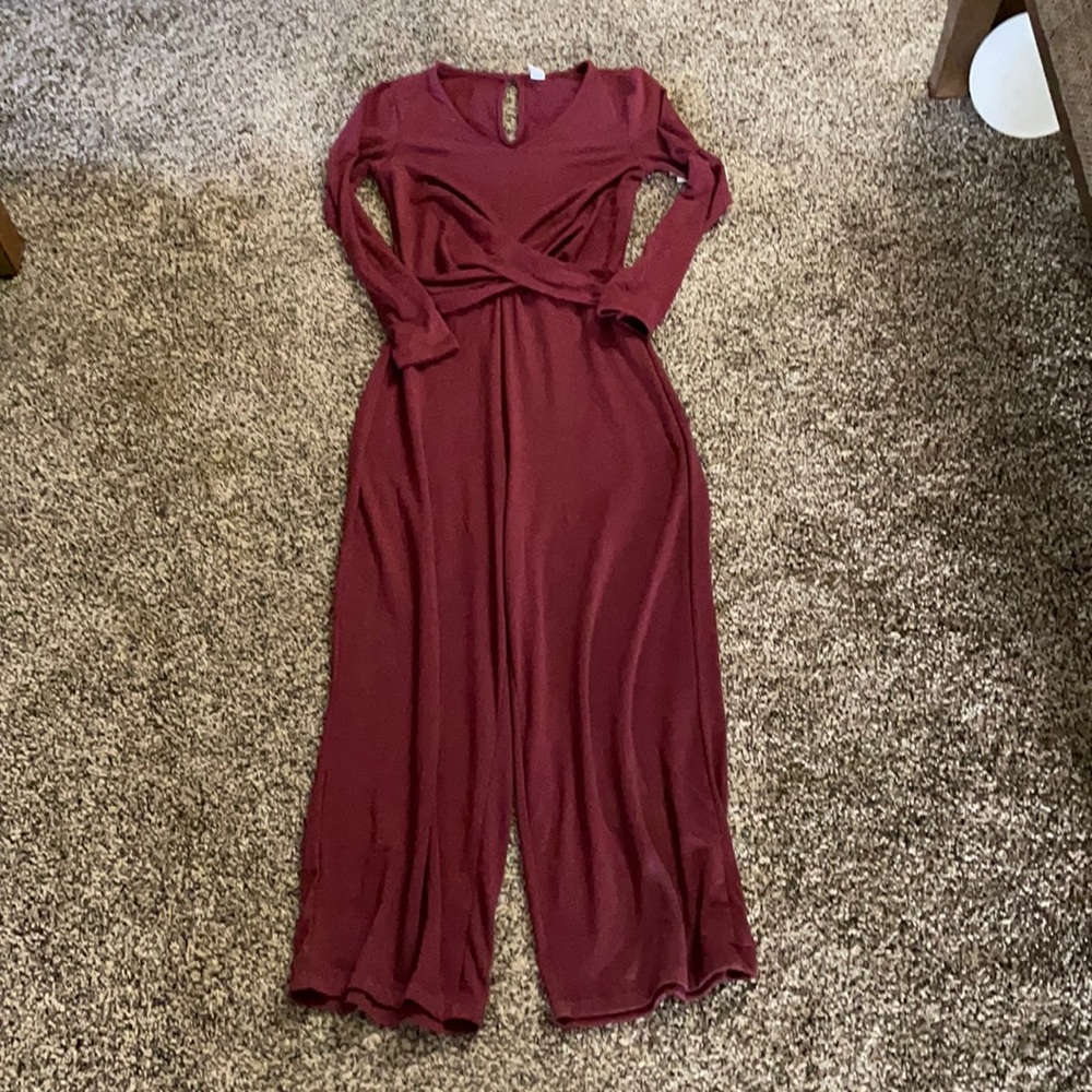 Old Navy Maroon Jumpsuit!!
